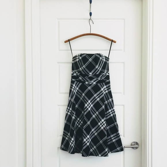 WHBM Silk-blend Plaid Halter Dress, 0 - Picture 2 of 5